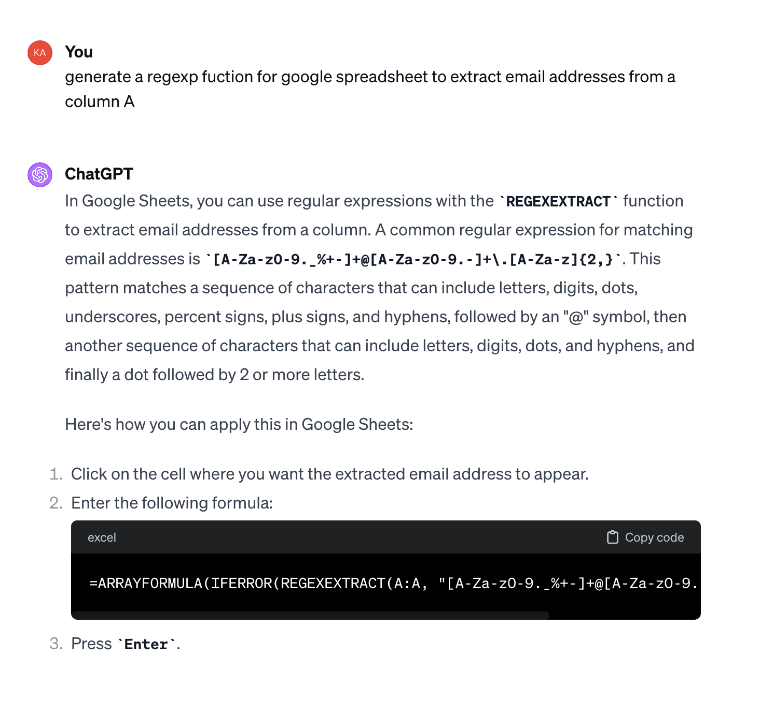 The example showcases the potential of ChatGPT in streamlining analytical tasks